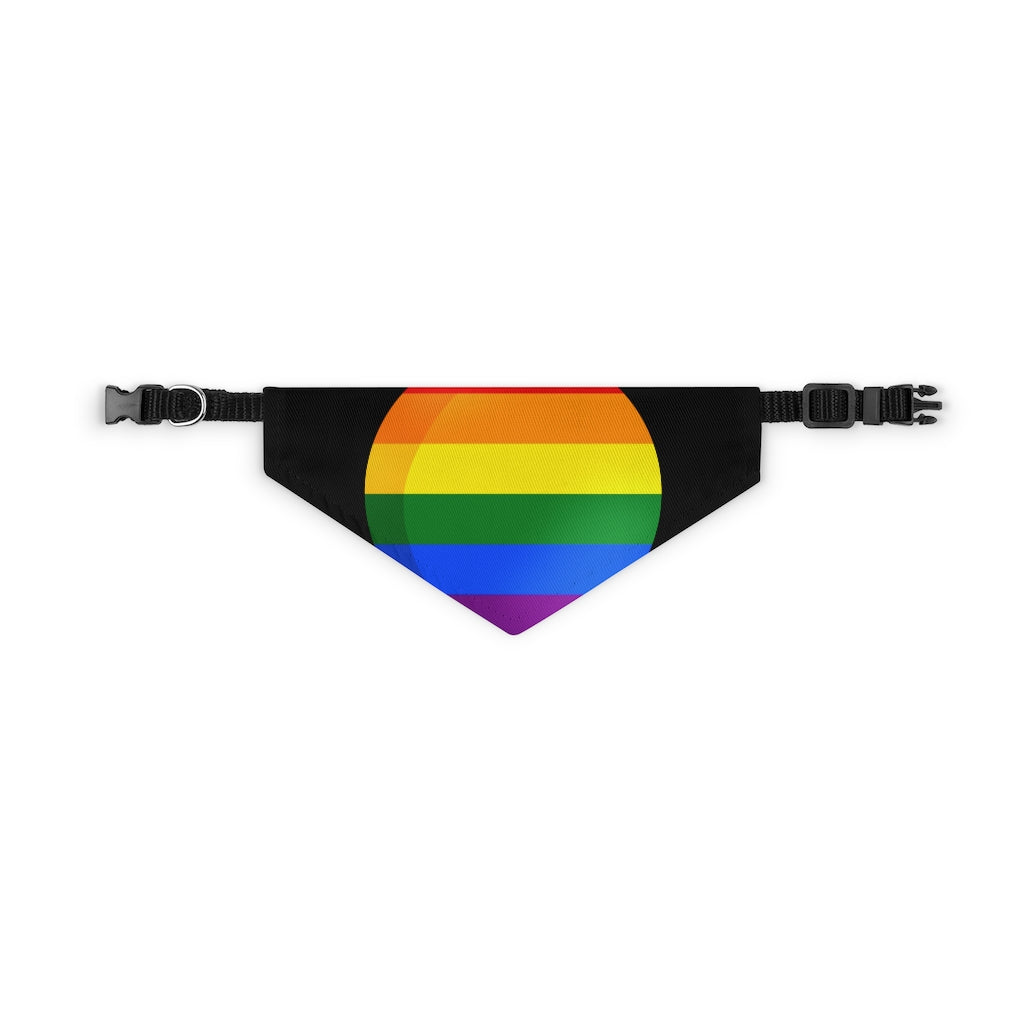 Pet Bandana Collar Pride Month Rainbow Circle