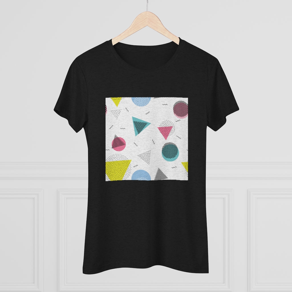 80s retro geo patterns Women's Triblend Tee