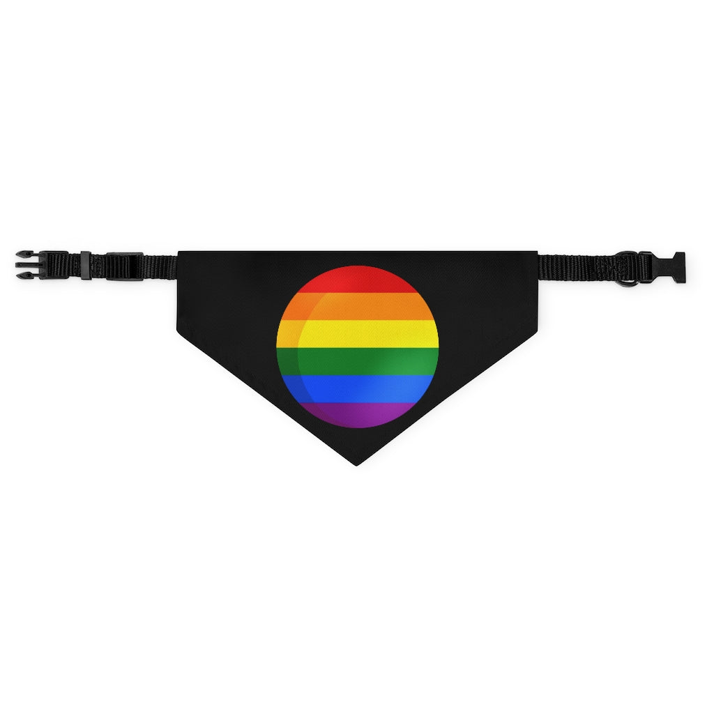 Pet Bandana Collar Pride Month Rainbow Circle