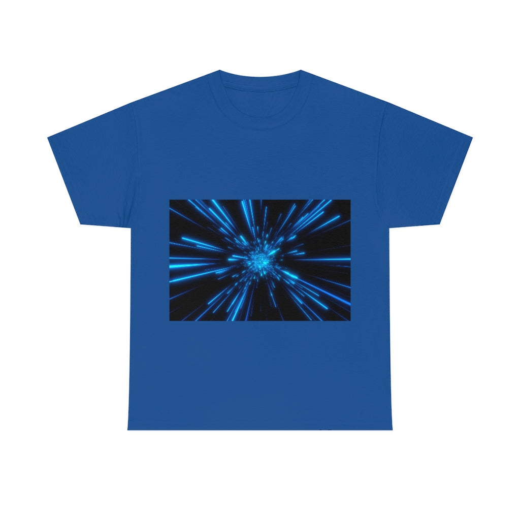 Abstract Space in Blue Unisex Heavy Cotton Tee