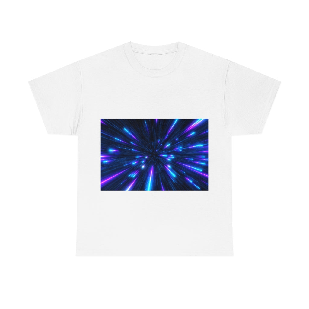 Abstract Space Purple Unisex Heavy Cotton Tee