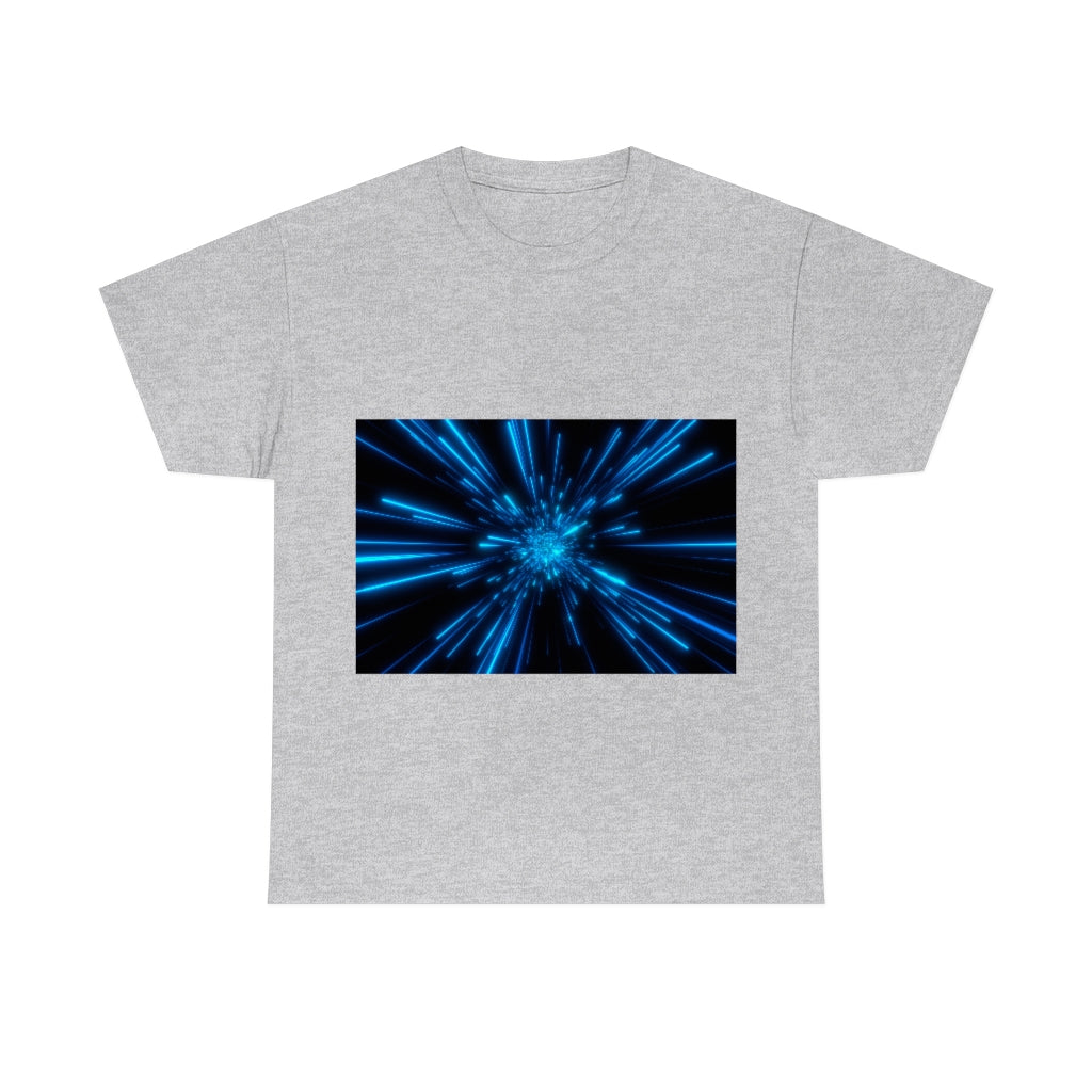 Abstract Space in Blue Unisex Heavy Cotton Tee