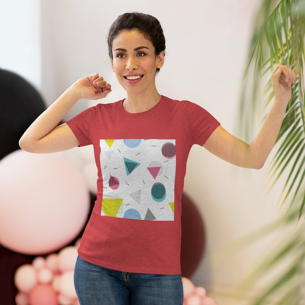 80s retro geo patterns Women's Triblend Tee