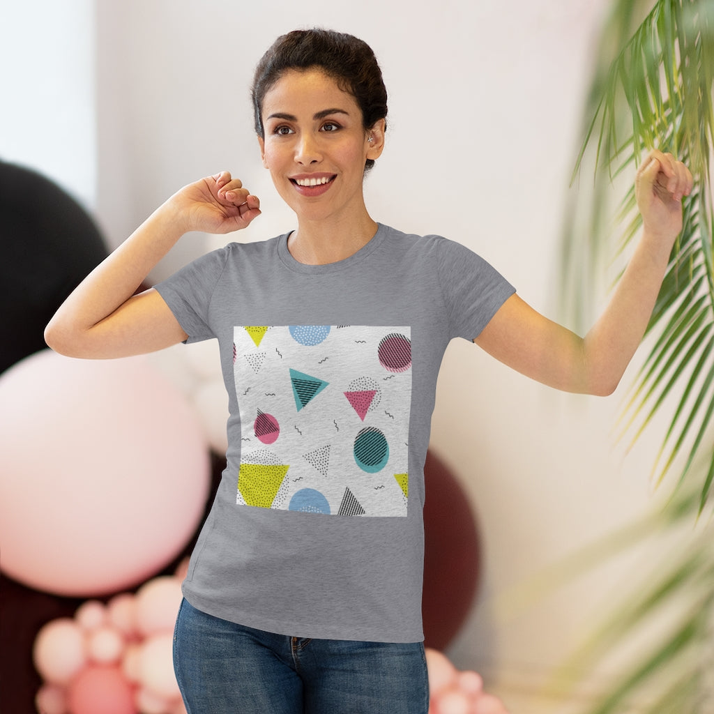 80s retro geo patterns Women's Triblend Tee