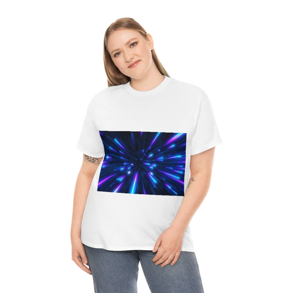 Abstract Space Purple Unisex Heavy Cotton Tee