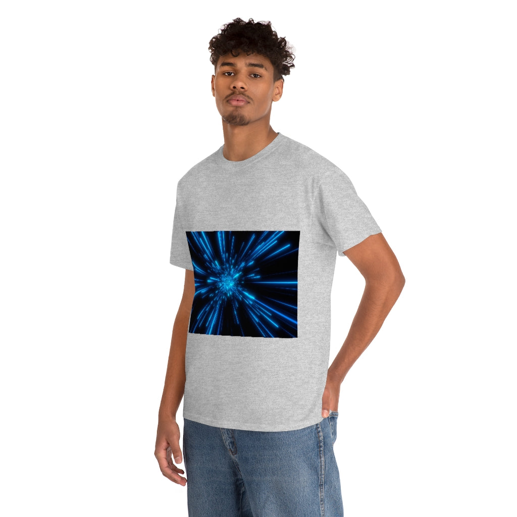 Abstract Space in Blue Unisex Heavy Cotton Tee