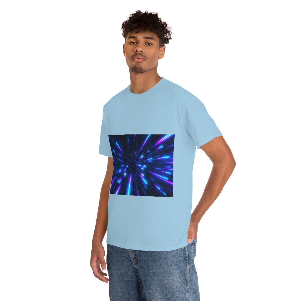 Abstract Space Purple Unisex Heavy Cotton Tee