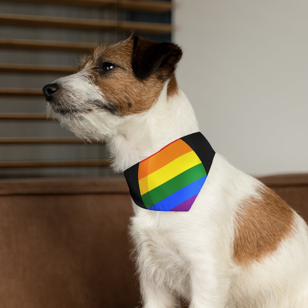 Pet Bandana Collar Pride Month Rainbow Circle