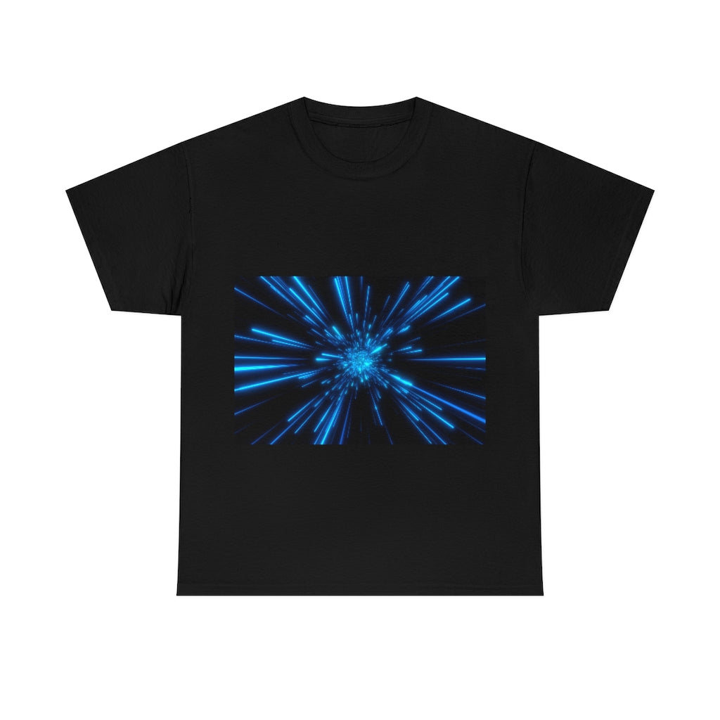 Abstract Space in Blue Unisex Heavy Cotton Tee