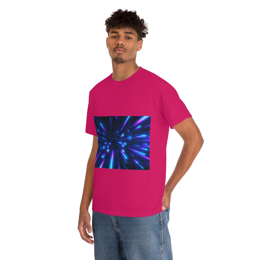 Abstract Space Purple Unisex Heavy Cotton Tee