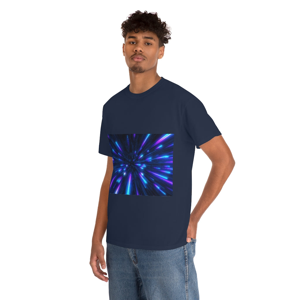 Abstract Space Purple Unisex Heavy Cotton Tee