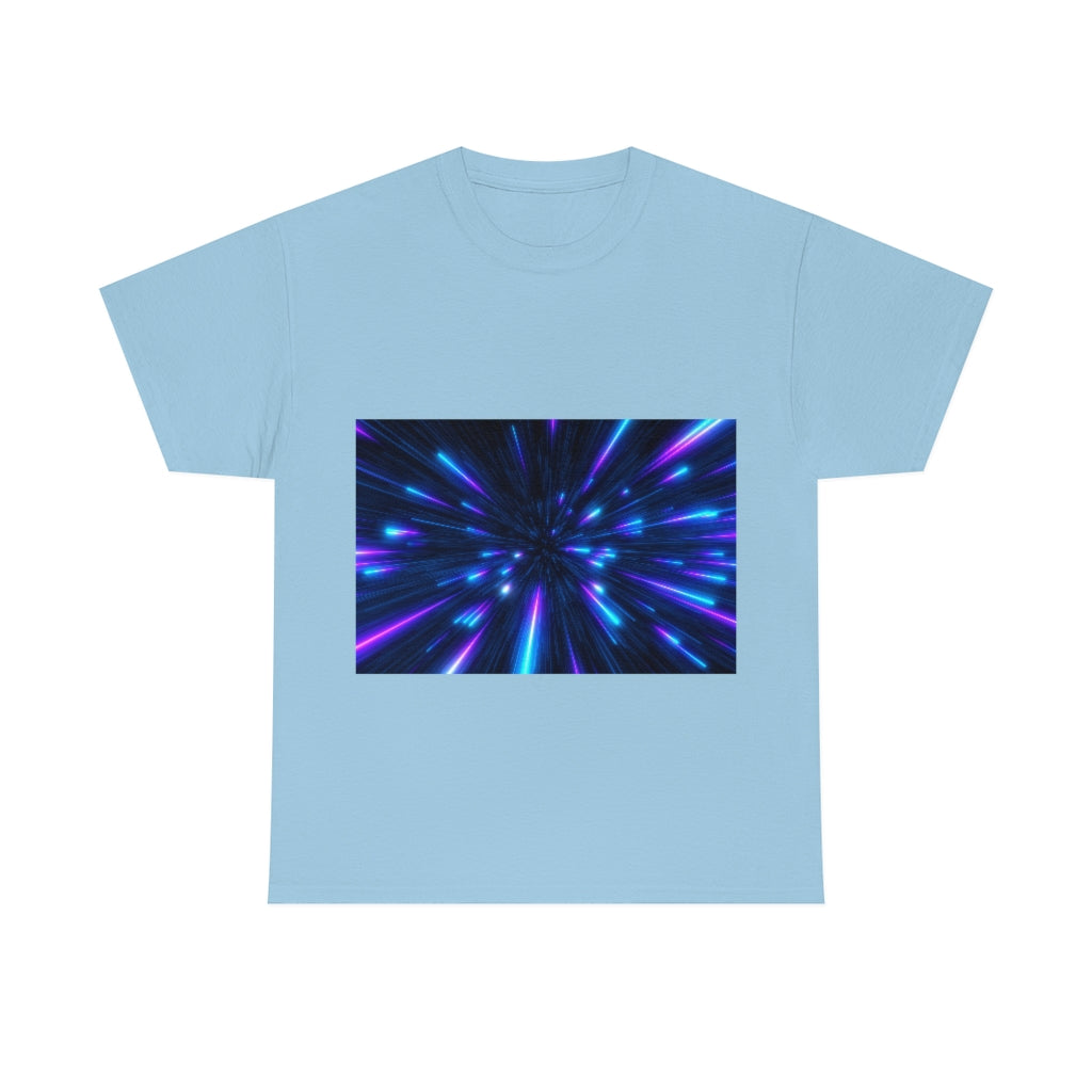 Abstract Space Purple Unisex Heavy Cotton Tee