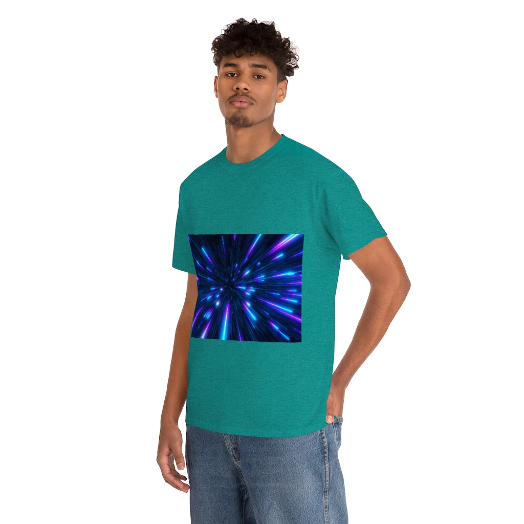 Abstract Space Purple Unisex Heavy Cotton Tee