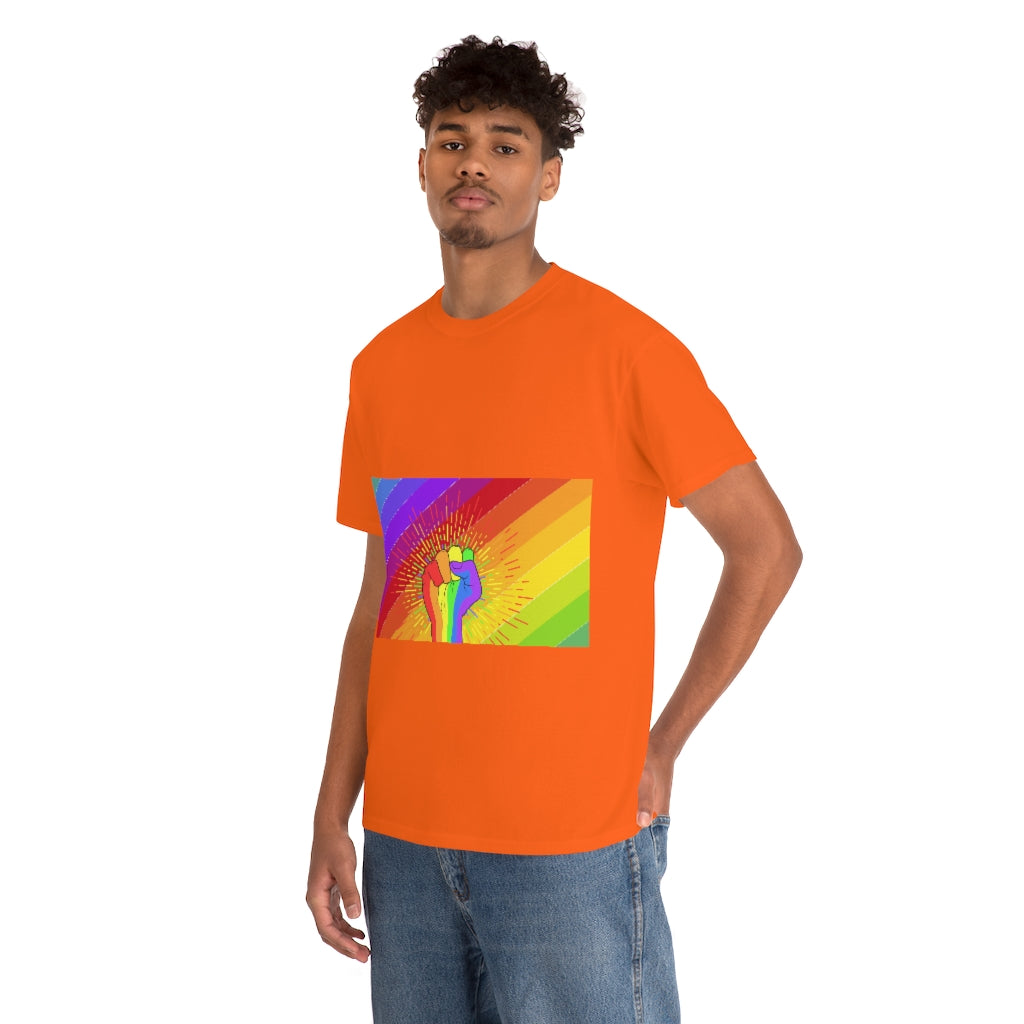 Fist Pump for Pride Unisex Heavy Cotton Tee