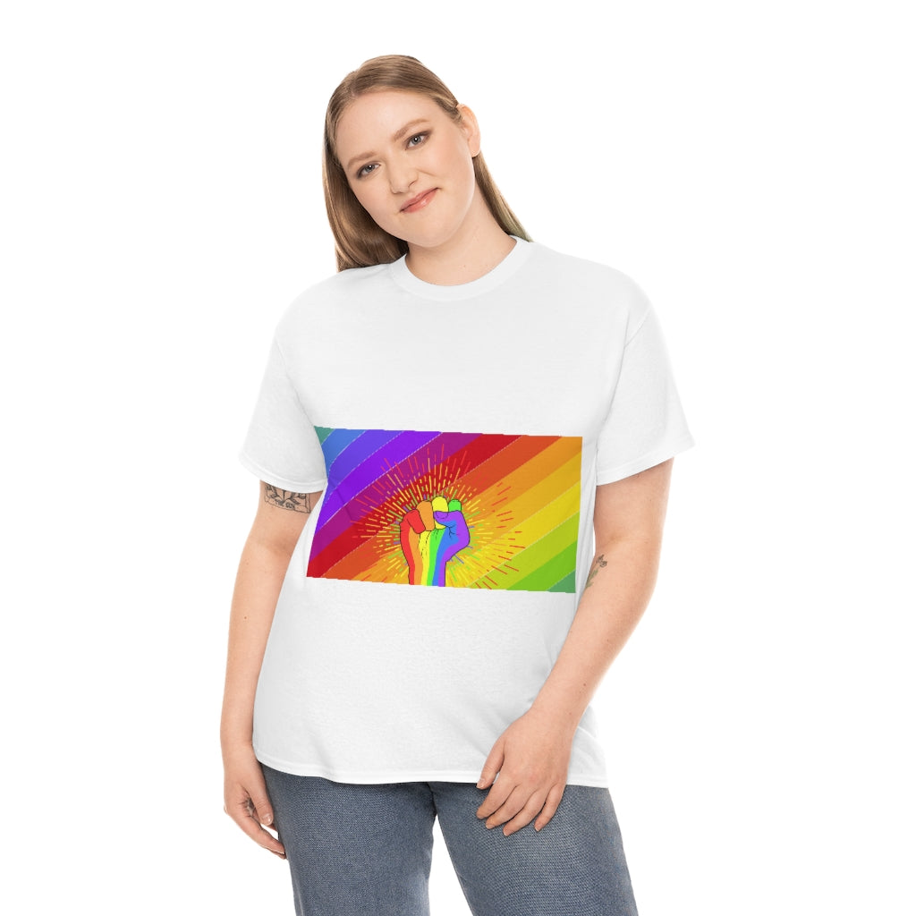 Fist Pump for Pride Unisex Heavy Cotton Tee