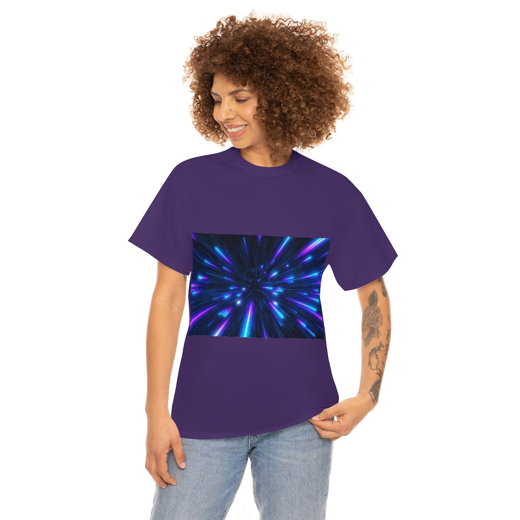 Abstract Space Purple Unisex Heavy Cotton Tee