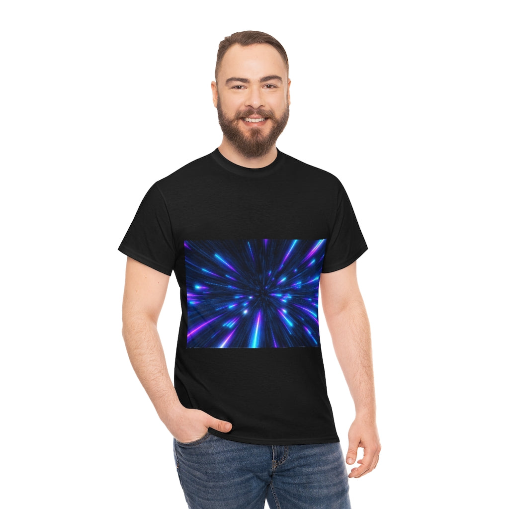 Abstract Space Purple Unisex Heavy Cotton Tee