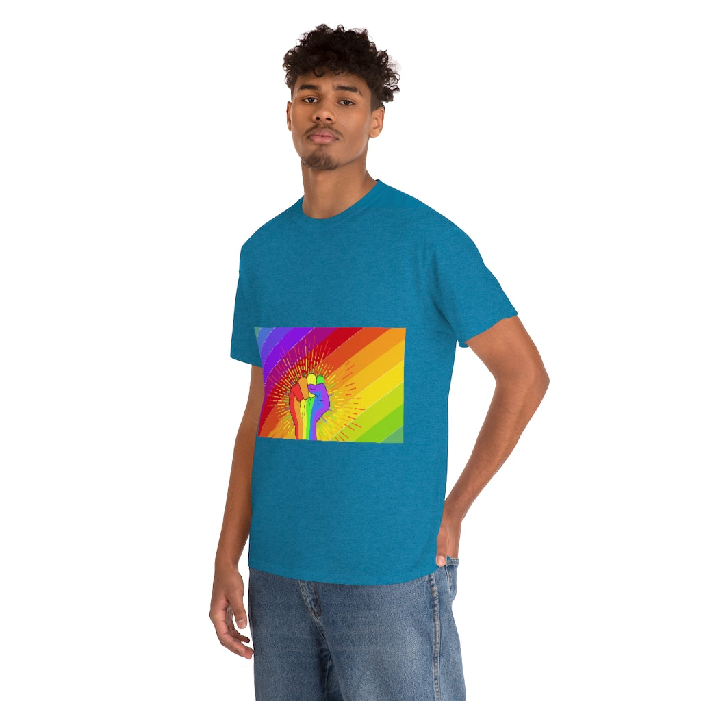 Fist Pump for Pride Unisex Heavy Cotton Tee