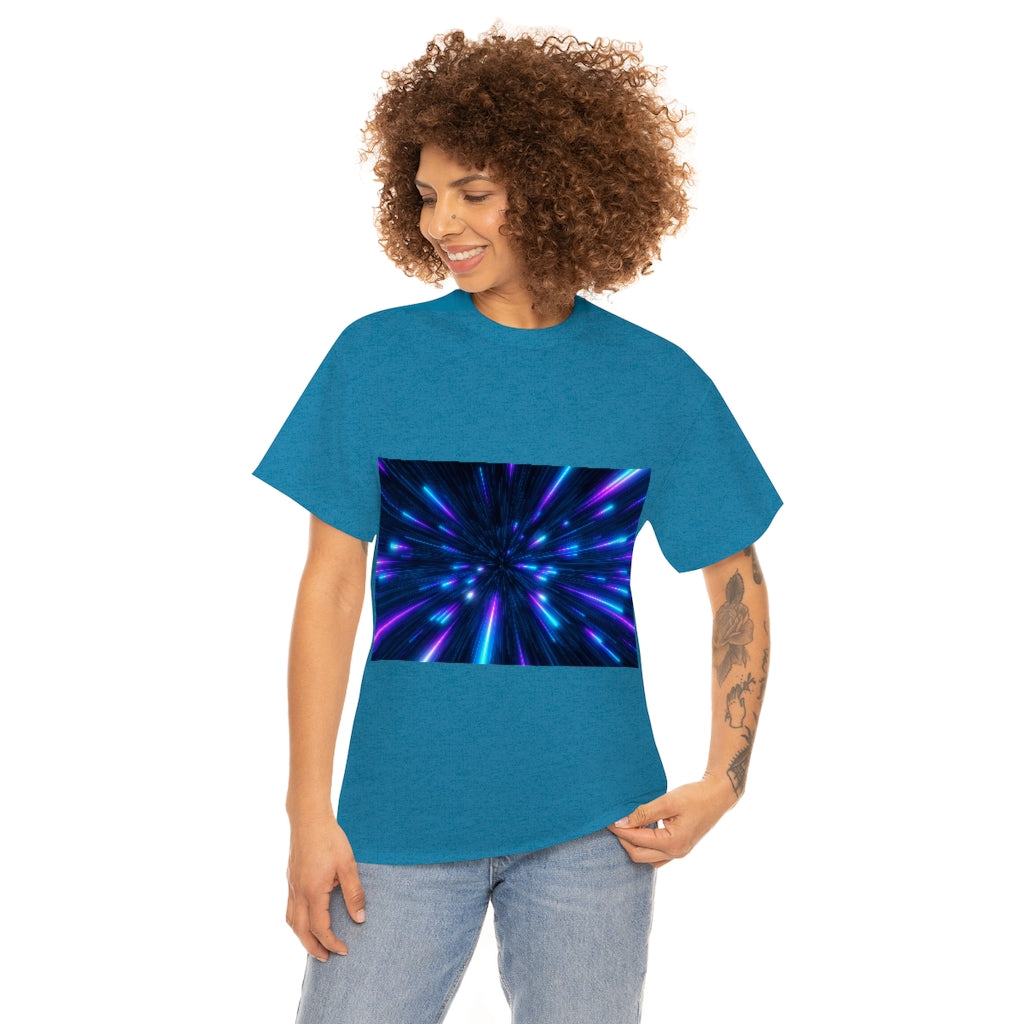 Abstract Space Purple Unisex Heavy Cotton Tee