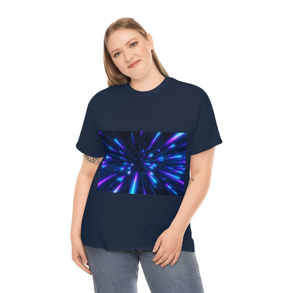 Abstract Space Purple Unisex Heavy Cotton Tee