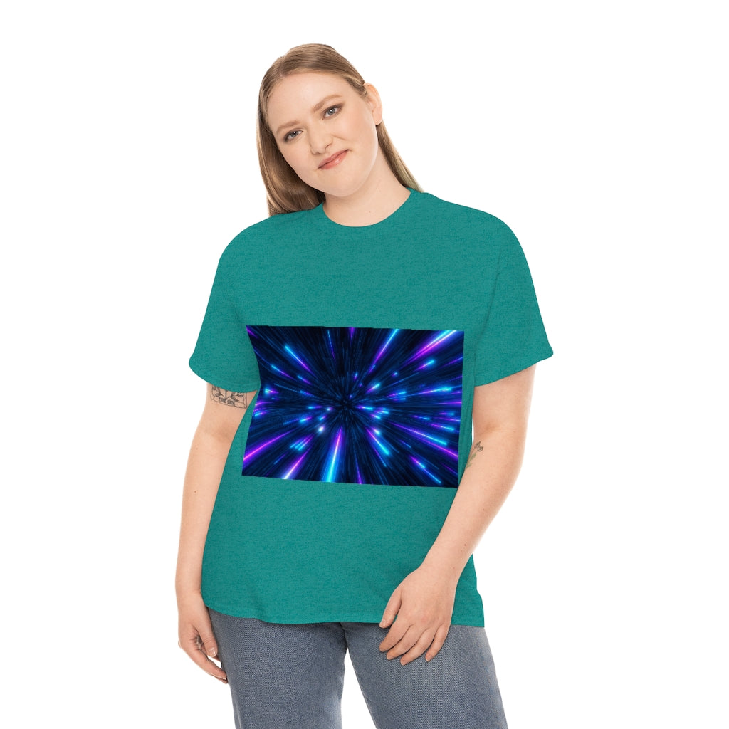 Abstract Space Purple Unisex Heavy Cotton Tee