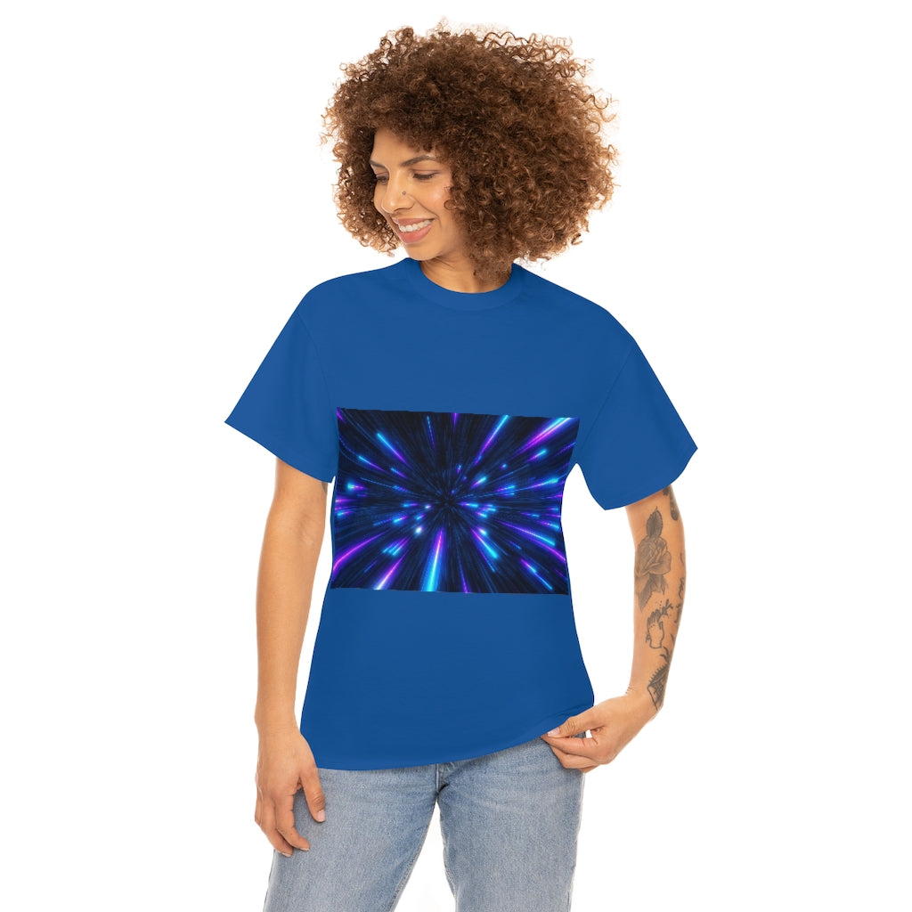 Abstract Space Purple Unisex Heavy Cotton Tee