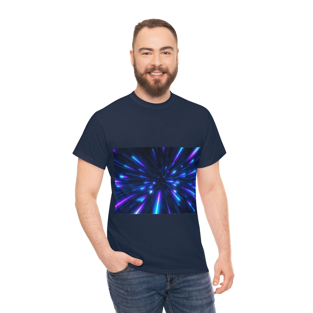 Abstract Space Purple Unisex Heavy Cotton Tee