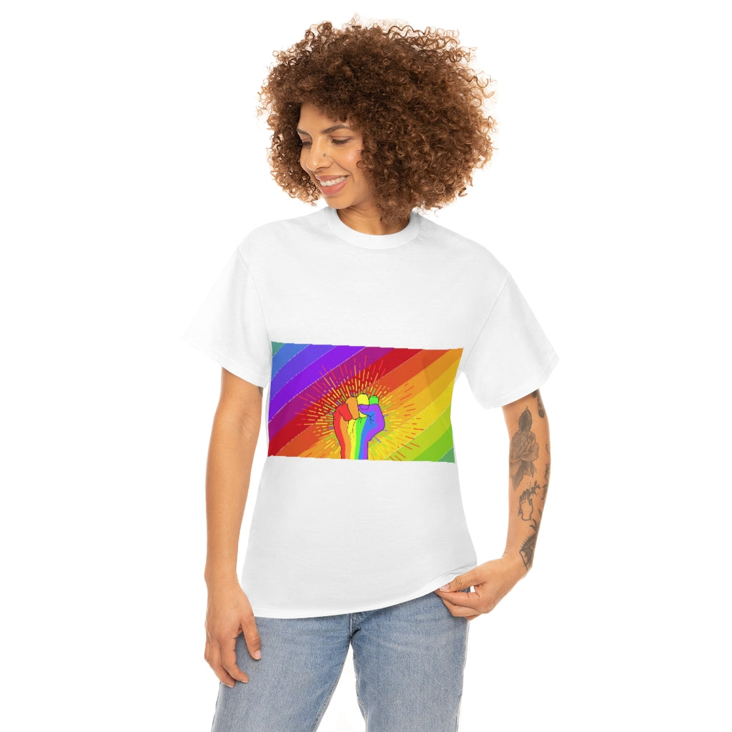 Fist Pump for Pride Unisex Heavy Cotton Tee