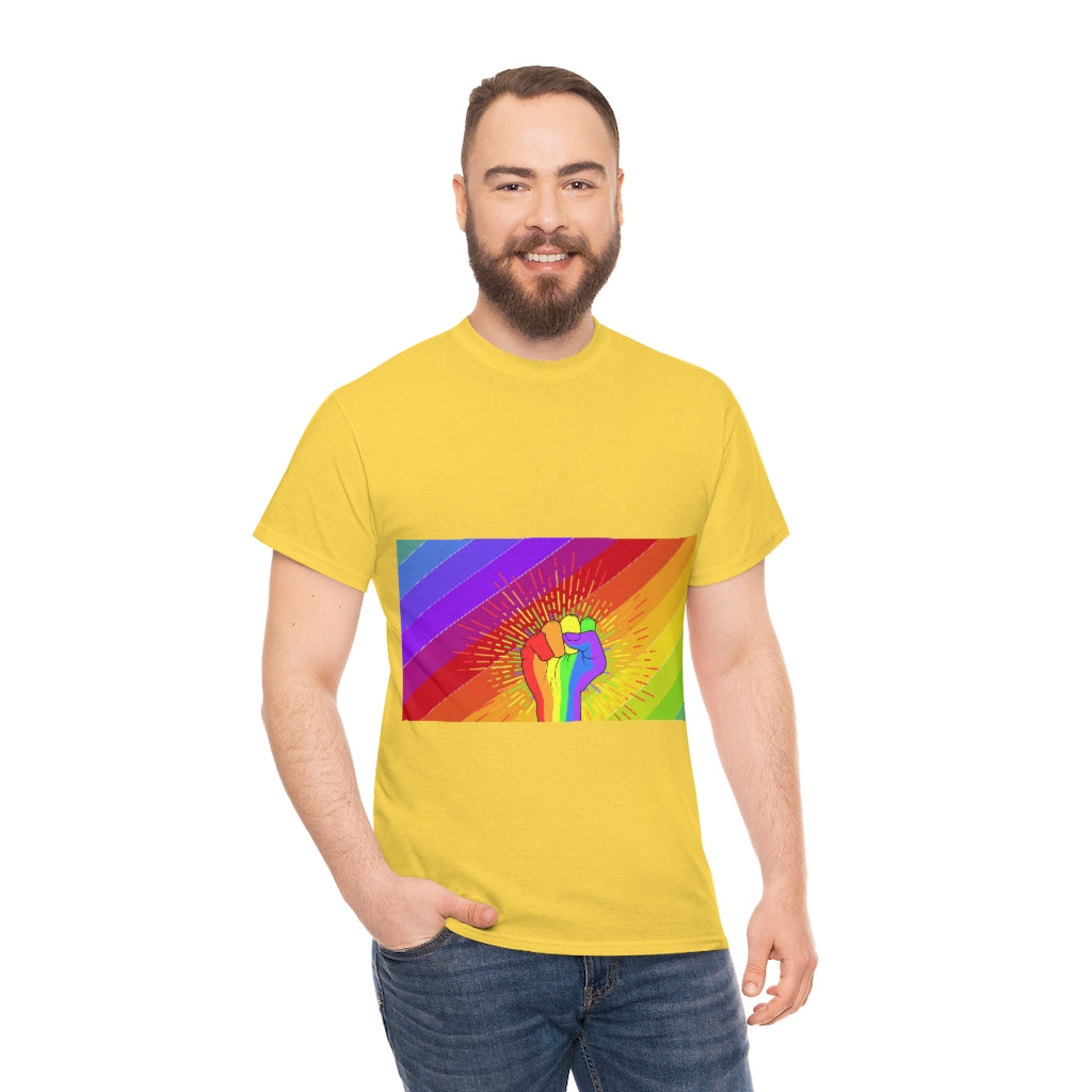 Fist Pump for Pride Unisex Heavy Cotton Tee