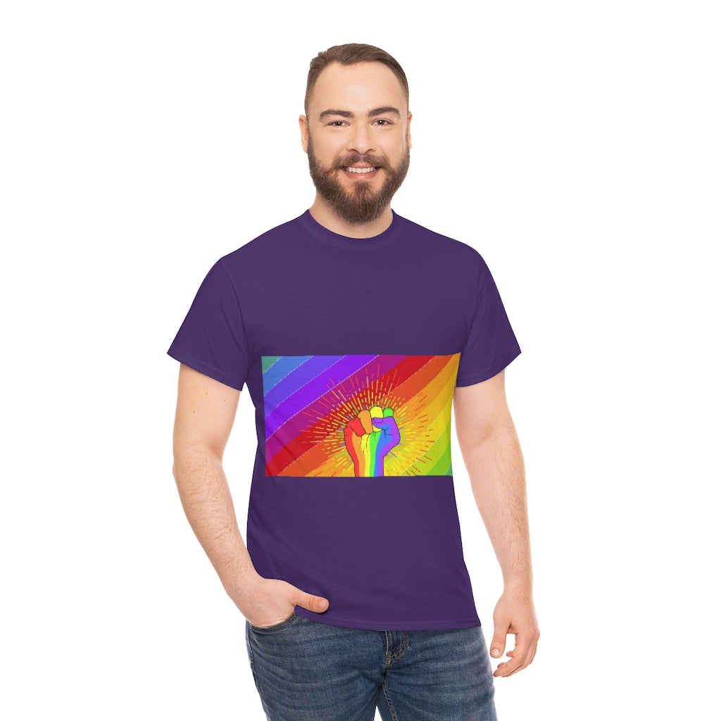 Fist Pump for Pride Unisex Heavy Cotton Tee