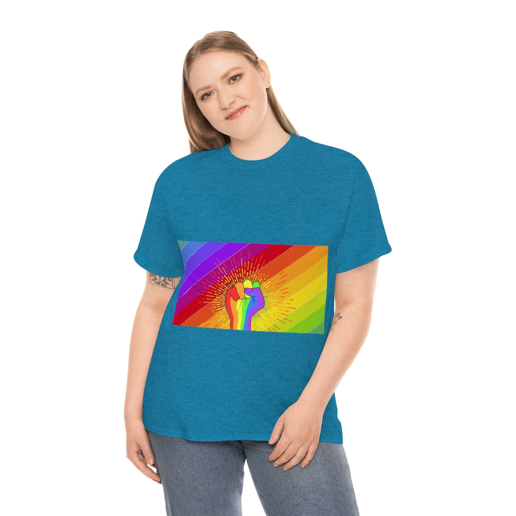 Fist Pump for Pride Unisex Heavy Cotton Tee