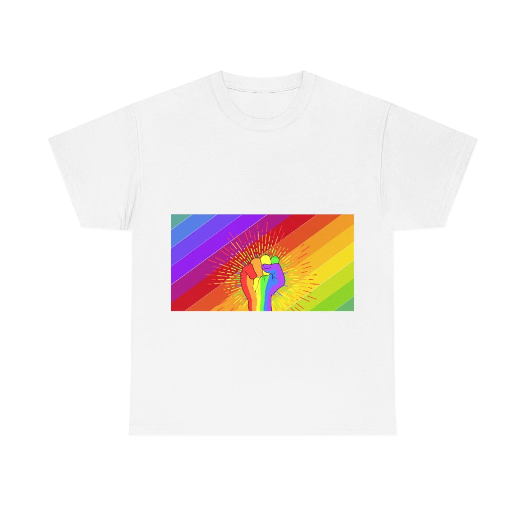 Fist Pump for Pride Unisex Heavy Cotton Tee