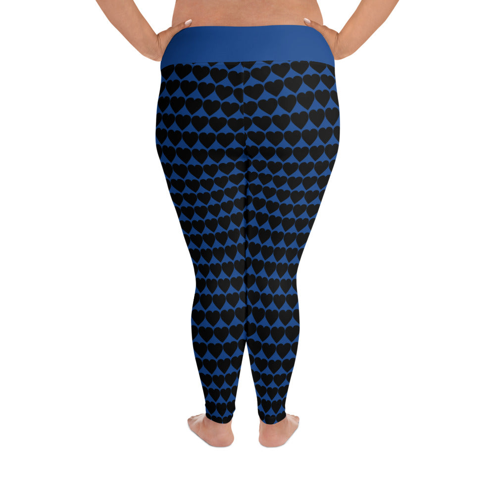 HEART PRINT All-Over Print Plus Size Leggings