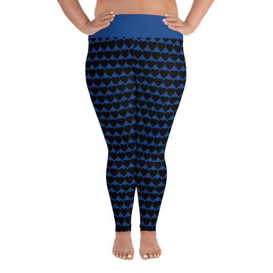 HEART PRINT All-Over Print Plus Size Leggings