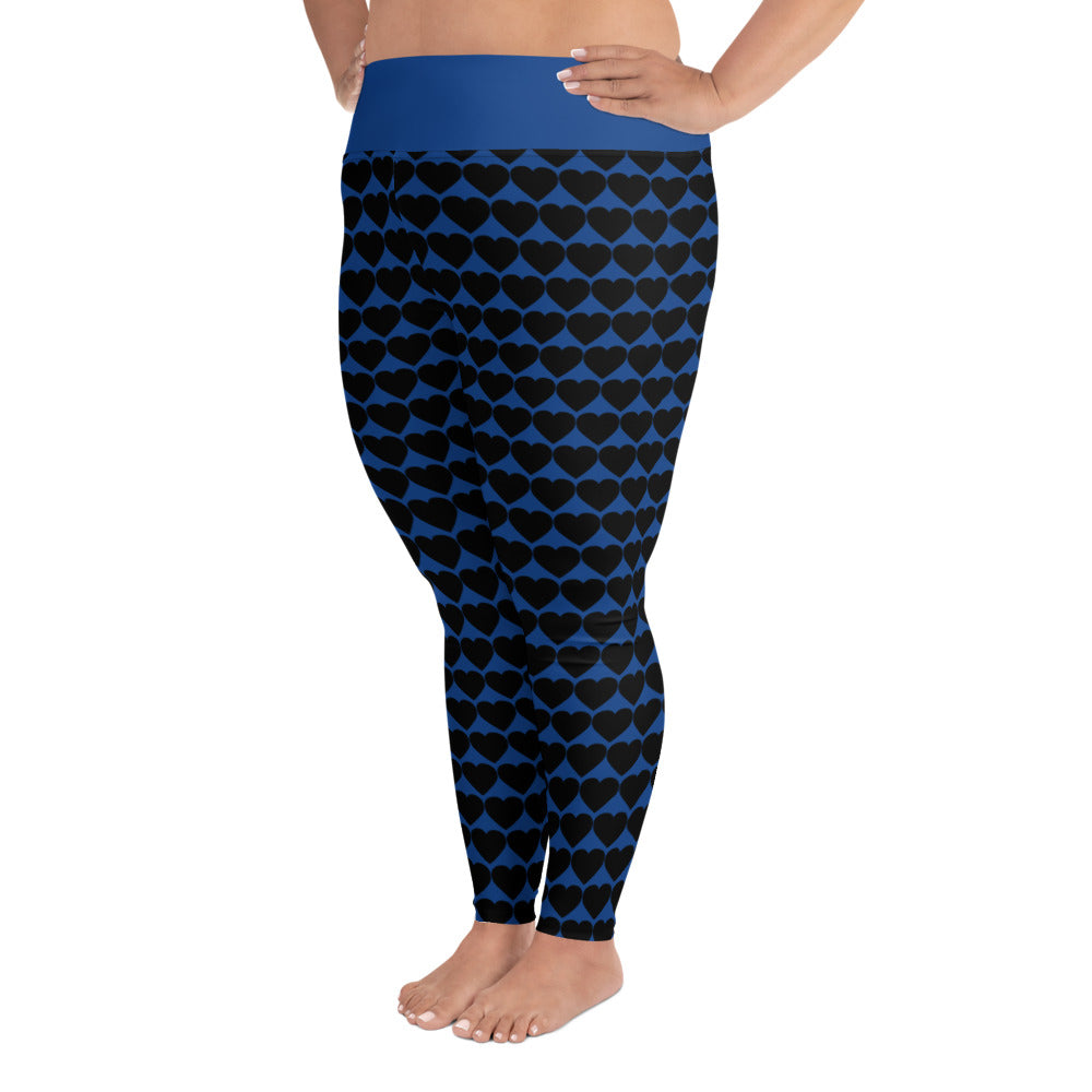 HEART PRINT All-Over Print Plus Size Leggings