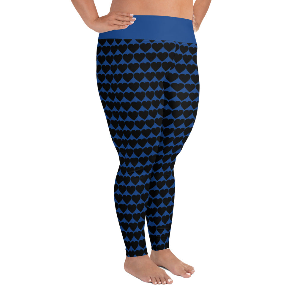 HEART PRINT All-Over Print Plus Size Leggings