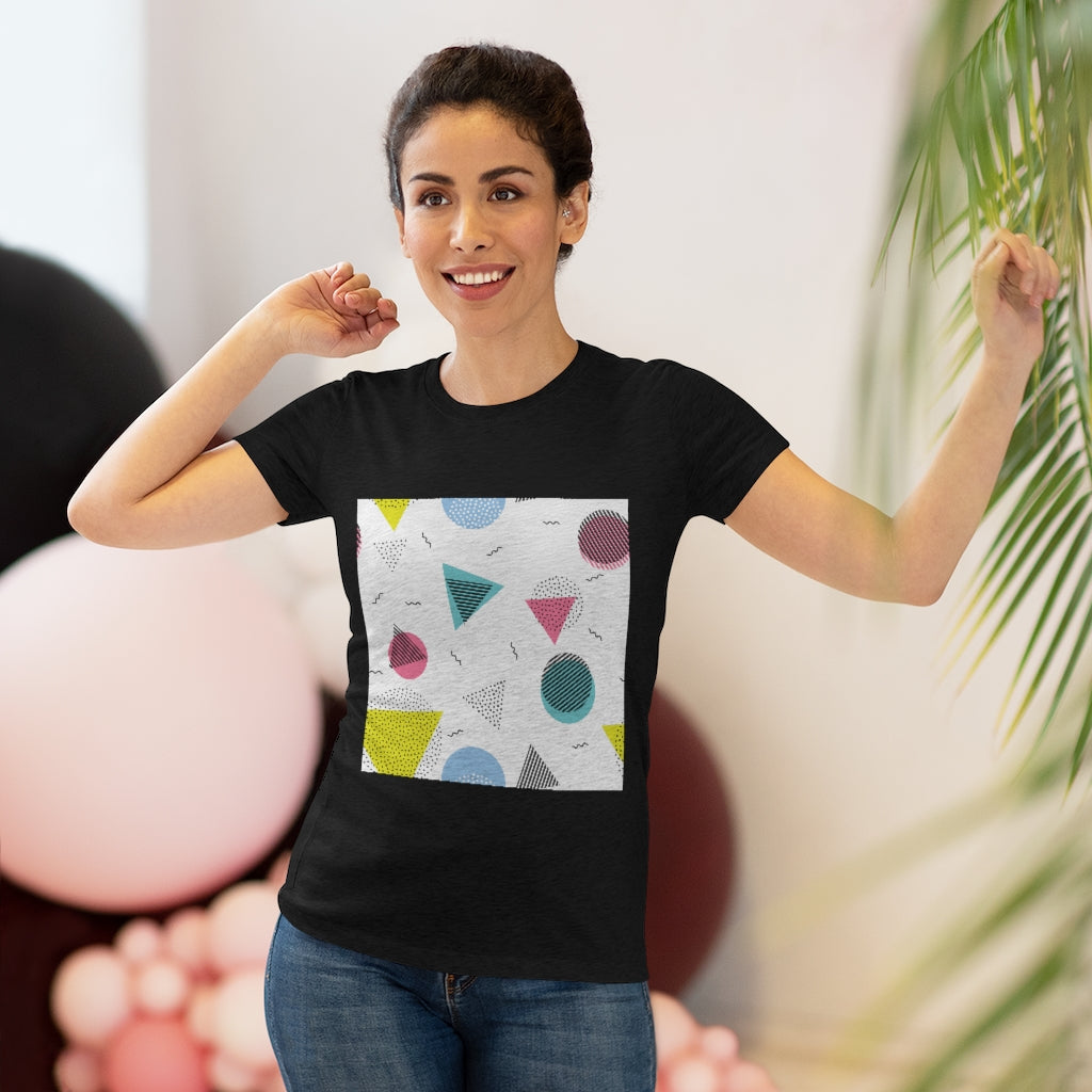 80s retro geo patterns Women's Triblend Tee