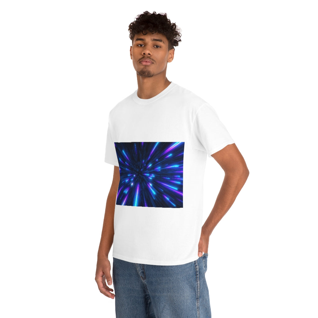 Abstract Space Purple Unisex Heavy Cotton Tee