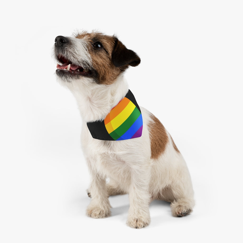 Pet Bandana Collar Pride Month Rainbow Circle