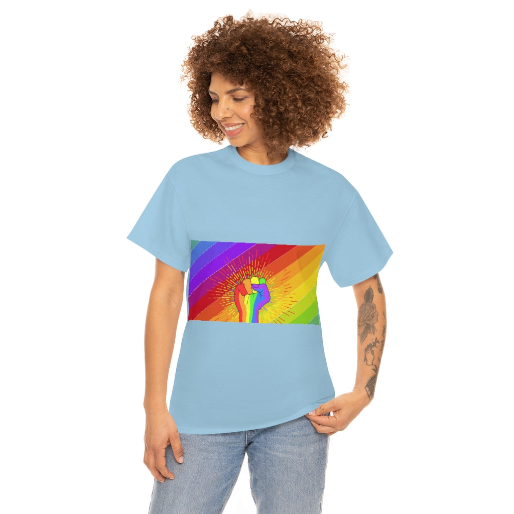 Fist Pump for Pride Unisex Heavy Cotton Tee