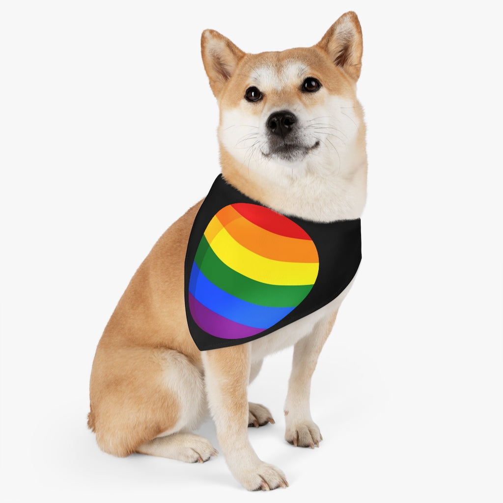 Pet Bandana Collar Pride Month Rainbow Circle