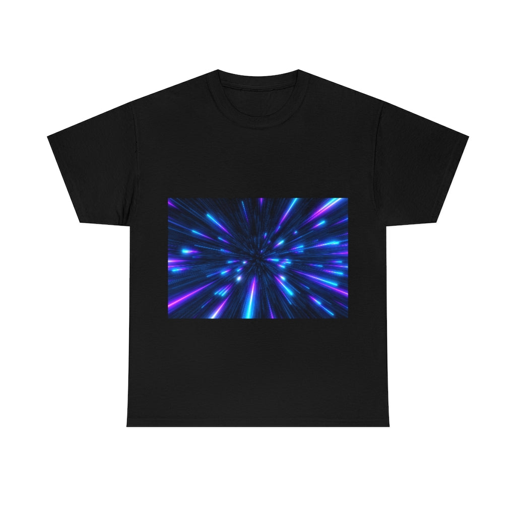 Abstract Space Purple Unisex Heavy Cotton Tee