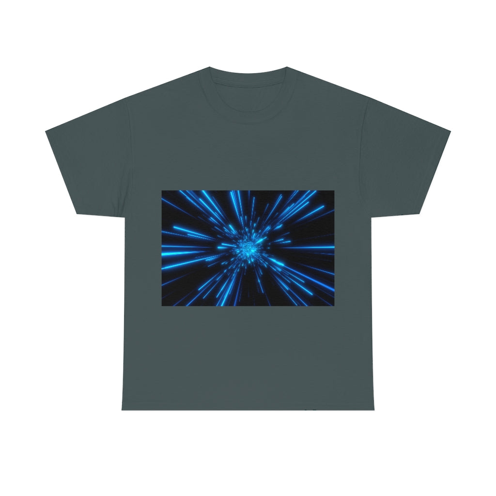 Abstract Space in Blue Unisex Heavy Cotton Tee