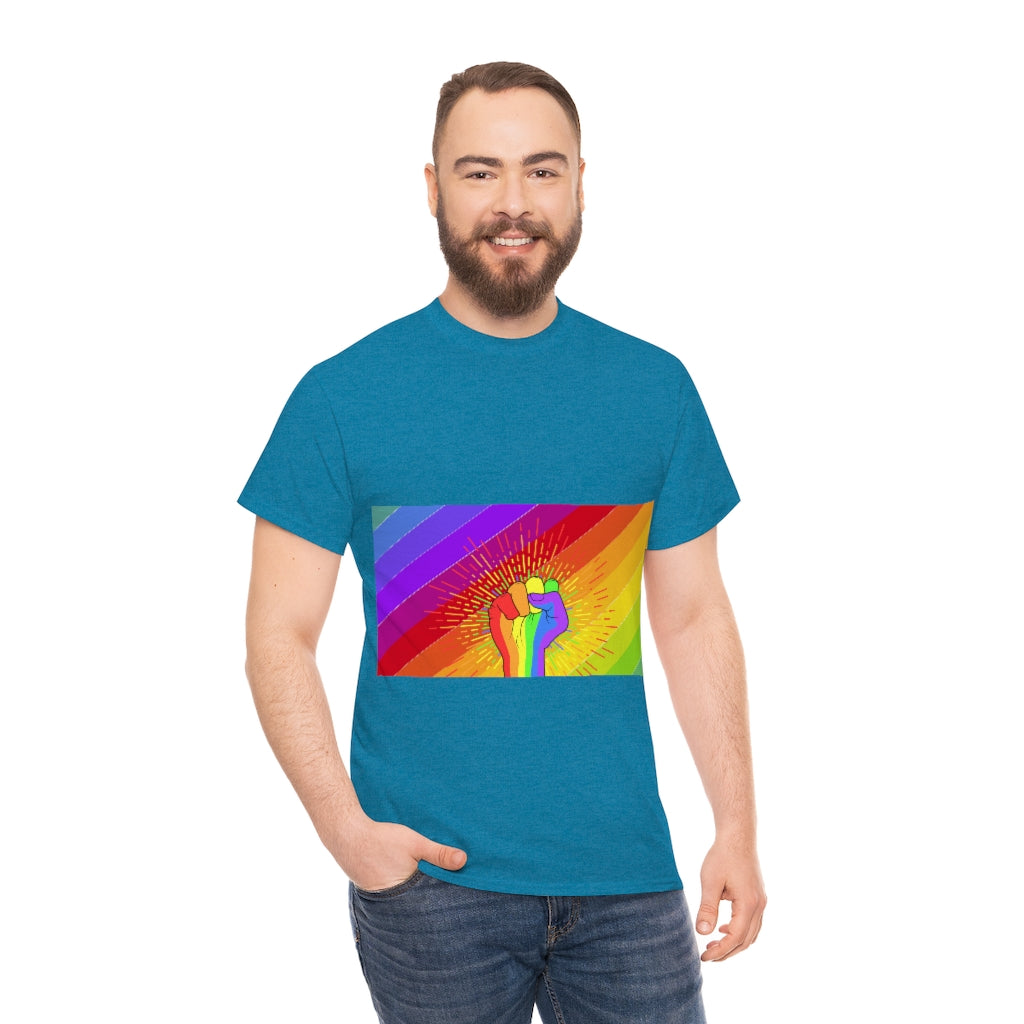 Fist Pump for Pride Unisex Heavy Cotton Tee