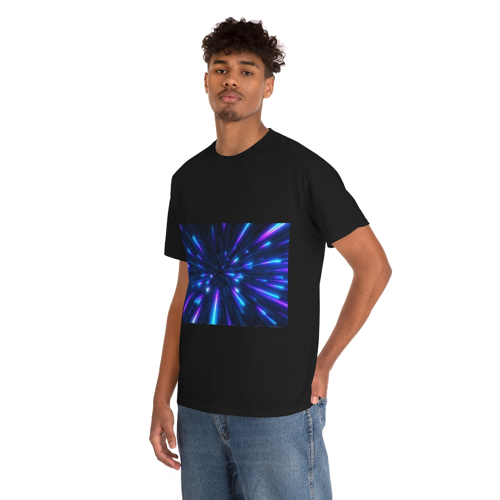 Abstract Space Purple Unisex Heavy Cotton Tee