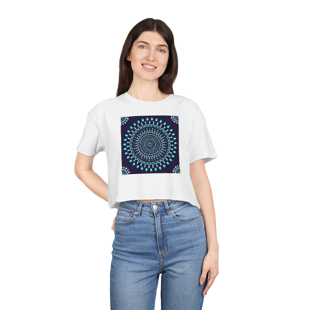 Mandala Moments Women's Crop Tee