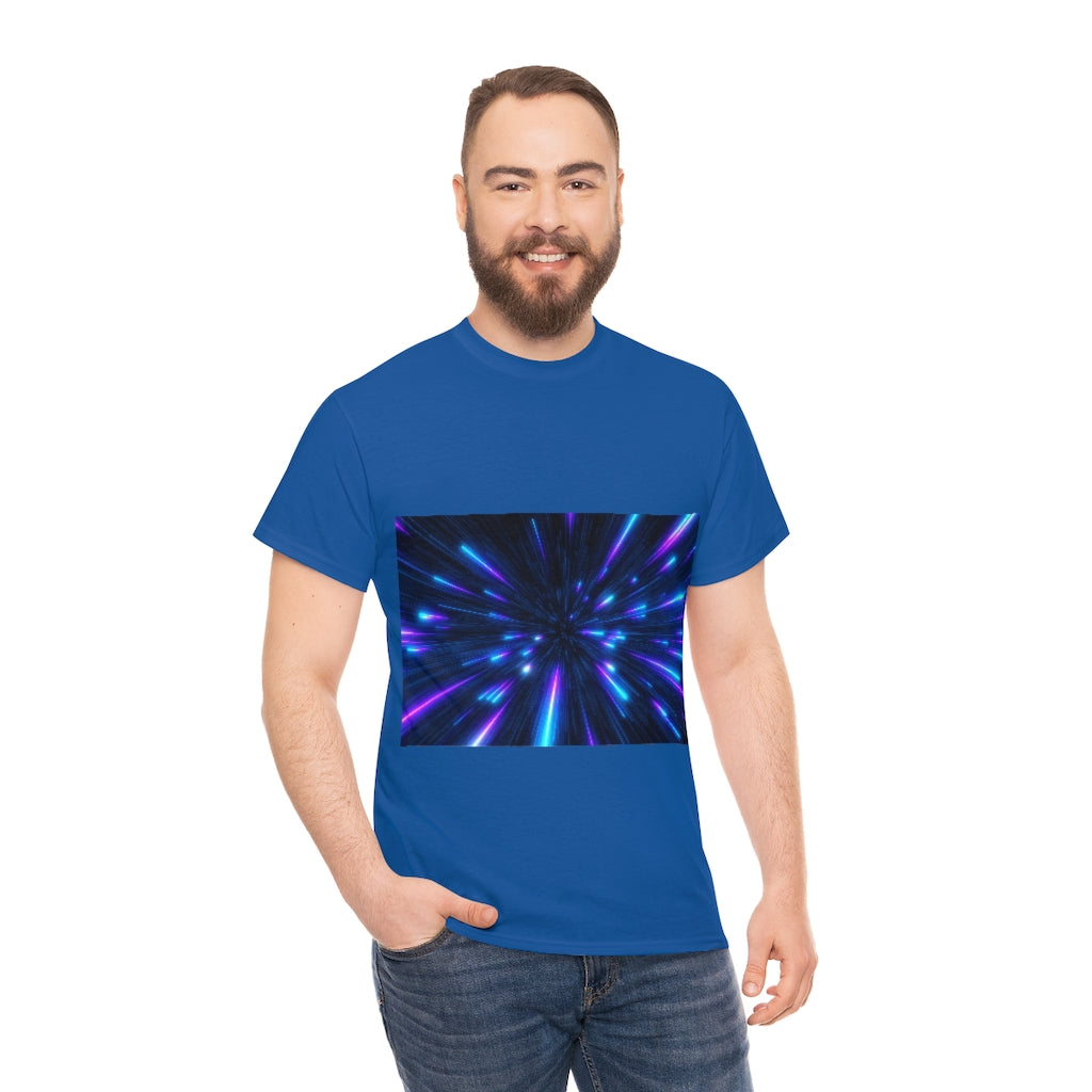 Abstract Space Purple Unisex Heavy Cotton Tee