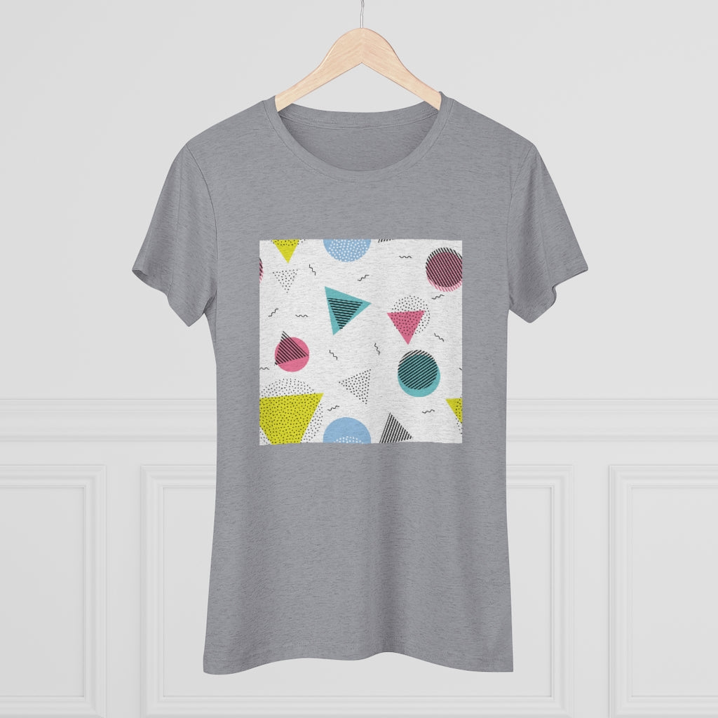 80s retro geo patterns Women's Triblend Tee