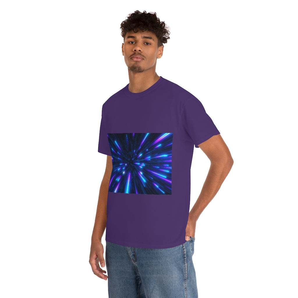 Abstract Space Purple Unisex Heavy Cotton Tee