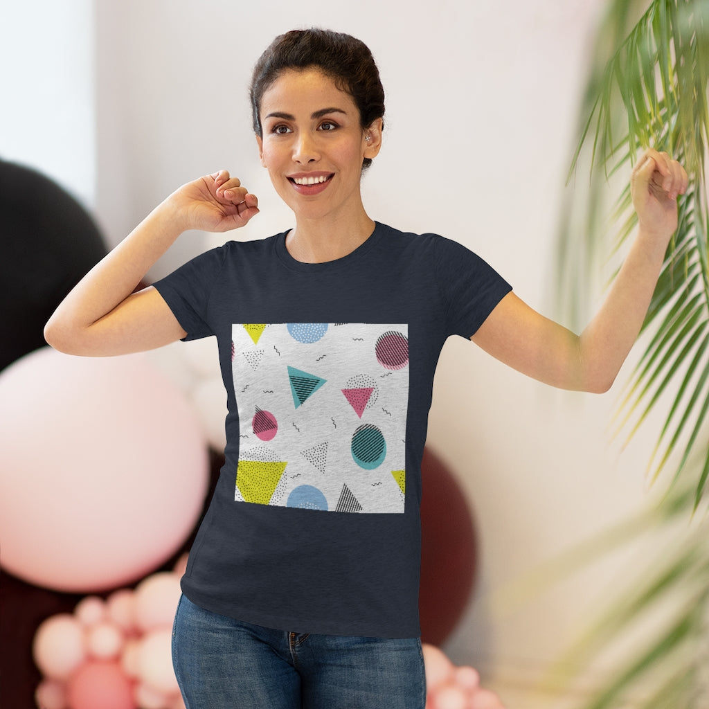 80s retro geo patterns Women's Triblend Tee